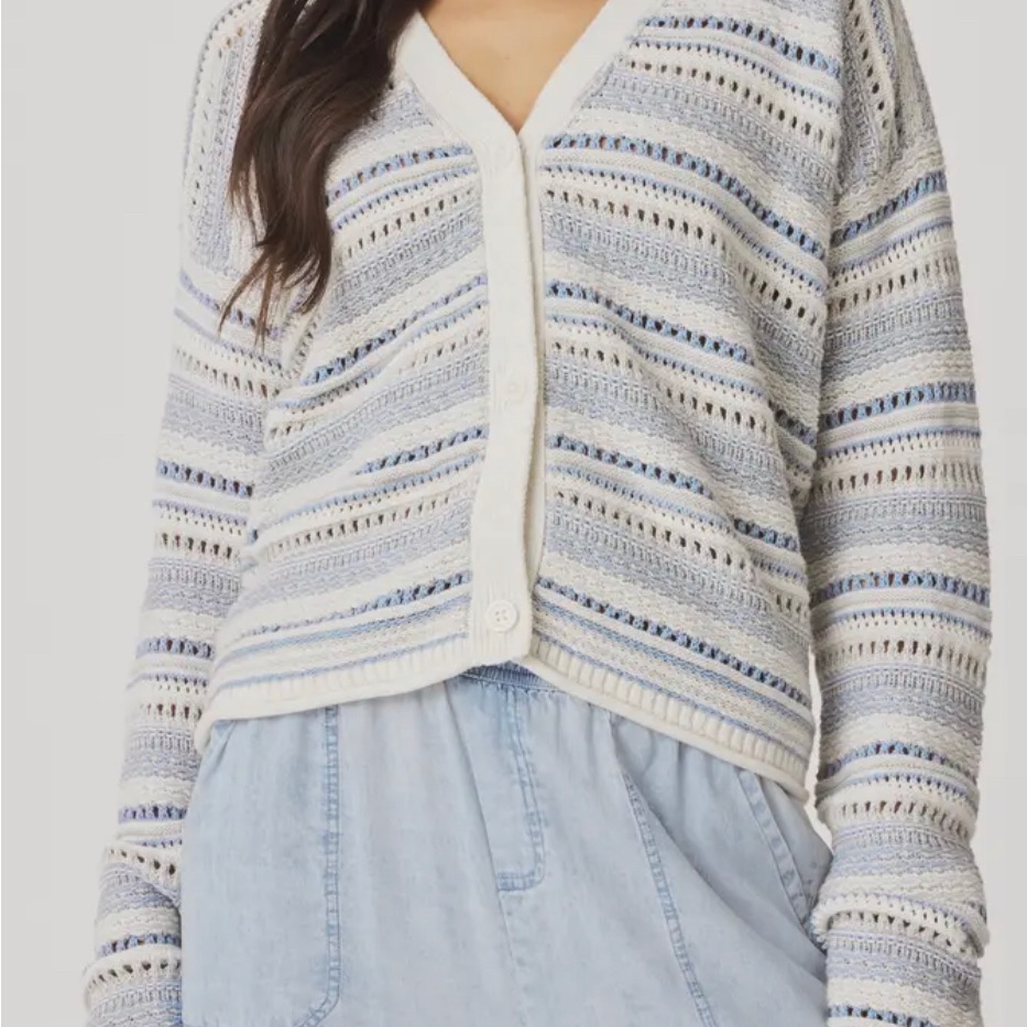 Splendid- Addison Stripe Cardigan -Nwt - Size Small